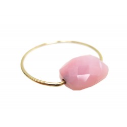 BAGUE MORGANNE BELLO FRIANDISE T 54 COUSSIN QUARTZ ROSE & OR JAUNE 18K RING 240€