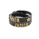 NEUF BRACELET DIOR DOUBLE TOUR J'ADIOR 16/18 CUIR NOIR BLACK LEATHER STRAP 490€