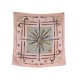 FOULARD HERMES CANNES ET POMMEAUX F. DE LA PERRIERE SOIE ROSE CARRE SCARF 495€