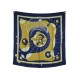 FOULARD HERMES SWING GOLF CARRE EN SOIE BLEU JULIA ABADIE CARRE SILK SCARF 495€