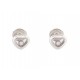 BOUCLES D'OREILLES CHOPARD HAPPY DIAMONDS HEART 0.07CT OR BLANC 18K 4.8 GR 3000€