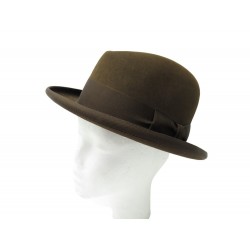 CHAPEAU MOTSCH POUR HERMES EN FEUTRE MARRON AVEC NOEUD T59 MIXT BROWN BUCKET HAT