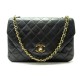 VINTAGE SAC A MAIN CHANEL DEMI LUNE TIMELESS BANDOULIERE EN CUIR LEATHER HANDBAG