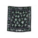 VINTAGE FOULARD HERMES LA DANSE CARRE 90 EN SOIE NOIRE BLACK SILK SCARF 495€