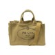 SAC A MAIN PRADA PRADA LOGO B2439G TOILE MARRON TABAC BANDOULIERE TOTE BAG 990€