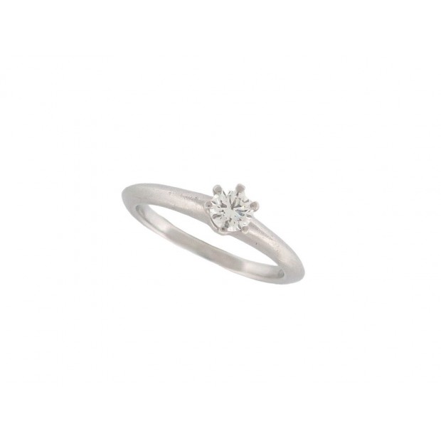 BAGUE TIFFANY & CO KNIFE EDGE T51 SOLITAIRE DIAMANT 0.23CT EN PLATINE RING 2200€