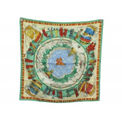 NEUF FOULARD HERMES PRIERES AU VENT D. RYBALTCHENKO CARRE 90 EN SOIE SCARF 495€