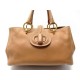 SAC A MAIN PRADA GRAND CABAS 38CM EN CUIR CAMEL TWIST LOCK TOTE HAND BAG 3200€