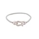 BRACELET FRED FORCE 10 MM MANILLE EN OR BLANC 18K + CABLE ACIER T14 GOLD 2600€