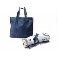 NEUF DRAP DE PLAGE HIPPOCAMPE SERVIETTE ROLEX + SAC CABAS TOILE JEAN BEACH TOWEL