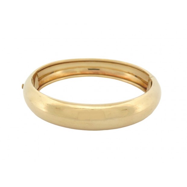 BRACELET JONC RIGIDE EN OR JAUNE 18K 750 30GR POIGNET 21.5 CM SOLID YELLOW GOLD