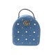 NEUF SAC A DOS GUCCI GG MARMONT 476671 EN DENIM JEAN MATELASSE PERLES BAG 1490€