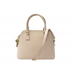 SAC A MAIN MAISON MARGIELA 5AC MINI CUIR GRAINE CREME BANDOULIERE HAND BAG 1850€