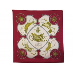 VINTAGE FOULARD HERMES SPRINGS 1ERE EDITION 1974 LEDOUX CARRE 90 SOIE SCARF 495€