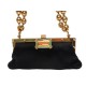 SAC POCHETTE DE SOIREE A MAIN GUCCI 159081 EN SATIN & STRASS DETAIL MORS CHAINE