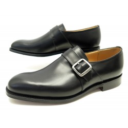 NEUF CHAUSSURES CHURCH'S WESTBURY MOCASSINS A BOUCLE 8G 42 CUIR NOIR SHOES 980€