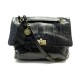 SAC A MAIN LANVIN HAPPY MEDIUM CUIR VERNIS NOIR BANDOULIERE HAND BAG PURSE 1495€