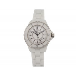 MONTRE CHANEL J12 34MM H0968 CERAMIQUE BLANC + BOITE QUARTZ CERAMIC WATCH 6800€