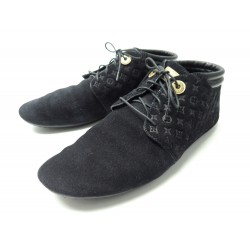 CHAUSSURES LOUIS VUITTON BASKETS PACE SNEAKERS 39 DAIM MONOGRAM NOIR BOOTS 590€