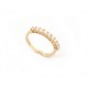 BAGUE SERTIE DE 9 DIAMANTS 0.58CT EN OR JAUNE 18K T 54 YELLOW GOLD DIAMONDS RING