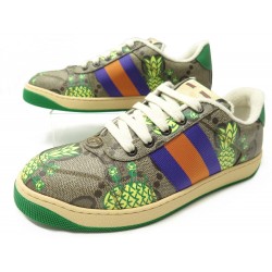 NEUF BASKETS GUCCI 673409 SCREENER ANANAS 5.5 39.5 SUPREME GG SNEAKERS SHOE 930€