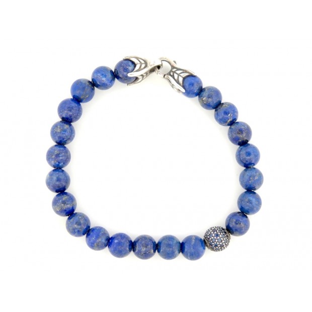 NEUF BRACELET DAVID YURMAN SPIRITUAL BEADS T20 LAPIS LAZULI SAPHIRS ARGENT 1950€