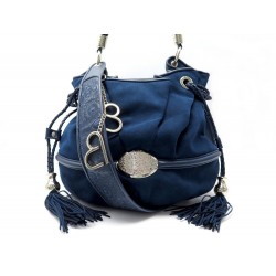 NEUF SAC A MAIN LANCEL BRIGITTE BARDOT BB A04801 BANDOULIERE DAIM BLEU BAG 890€