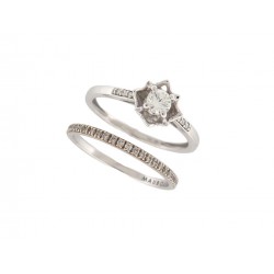 BAGUE MAUBOUSSIN MA REINE D'AMOUR N2 + ALLIANCE PARCE QUE JE L'AIME T52 OR 2507€