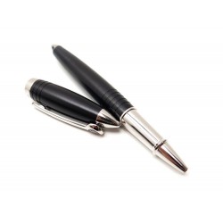 NEUF STYLO ROLLERBALL ST DUPONT STREAMLINE-R CERANIUM BROSSE NOIR MAT PEN 425€