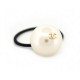 ACCESSOIRE BIJOU DE CHEVEUX CHANEL CHOUCHOU PERLE LOGO CC ELASTIC HAIR TIE 500€