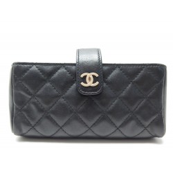 PORTEFEUILLE CHANEL O-MINI POCHETTE PORTE MONNAIE EN CUIR MATELASSE WALLET 770€