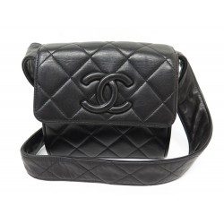 VINTAGE SAC A MAIN CHANEL MINI BESACE LOGO CC CUIR MATELASSE BANDOULIERE 4800€