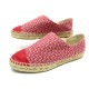 CHAUSSURES CHANEL ESPADRILLES LOGO CC G32742 38 EN TWEED ROSE + BOITE SHOES 990€