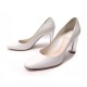 NEUF CHAUSSURES CHRISTIAN DIOR ESCARPINS 38.5 EN CUIR BLANC PUMP SHOES 950€