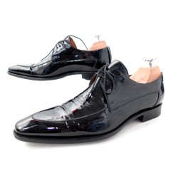 CHAUSSURES JEAN BAPTISTE RAUTUREAU DERBY 2 OEILLET 43 CUIR NOIR VERNI SHOES 390€