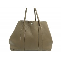 SAC A MAIN HERMES GARDEN PARTY 36 EN CUIR ETOUPE LEATHER HAND BAG PURSE 3050€