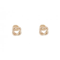 NEUF BOUCLES D'OREILLES POIRAY PUCES TRESSE OR JAUNE 18K DIAMANTS EARRINGS 2700€