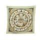 VINTAGE FOULARD HERMES CALENDRIER ET SAISONS CARRE 70 EN COTON BEIGE SCARF 375€