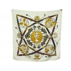 FOULARD HERMES DAIMYO PRINCES DU SOLEIL LEVANT CARRE 90 EN SOIE SILK SCARF 495€