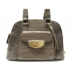 SAC A MAIN LANCEL ADJANI A03432 PORTE EPAULE CUIR FACON CROCO HAND BAG 1250€