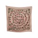 FOULARD HERMES ALLIANCES DU MONDE ANNIE FAIVRE SOIE ROSE CARRE SILK SCARF 495€