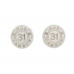 NEUF BOUCLES D'OREILLES CHANEL 31 RUE CAMBON AB1066 EMAIL LOGO CC EARRINGS 650€