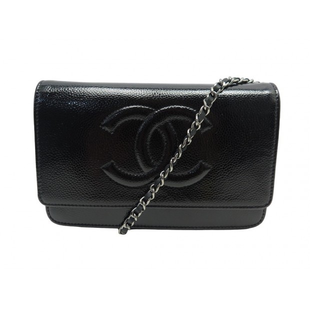 NEUF SAC A MAIN CHANEL WALLET ON CHAIN LOGO CC EN CUIR VINYLE HAND BAG WOC 4100€