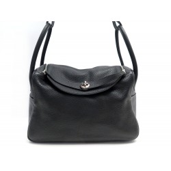 SAC A MAIN HERMES LINDY 34 CM CUIR TAURILLON CLEMENCE NOIR HAND BAG PURSE 6500€