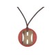 COLLIER HERMES EN CORNE DE BUFFLE ET LAQUE ROUGE 40-90 CM NECKLACE + BOITE 390€