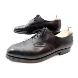 CHAUSSURES JOHN LOBB SUR MESURE DERBY 44 CUIR NOIR HOMME SHOES SHOEMAKER 5000