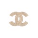 NEUF BROCHE CHANEL LOGO CC 2022 EN METAL DORE & STRASS GOLDEN BROOCH NEW 700€