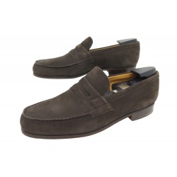 CHAUSSURES JM WESTON MOCASSINS 182 7.5D 41.5 EN CUIR NUBBUCK + EMBAUCHOIRS 870€