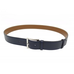 CEINTURE JM WESTON DEMI JONC 105 EN CUIR BLEU MARINE + POCHON LEATHER BELT 450€