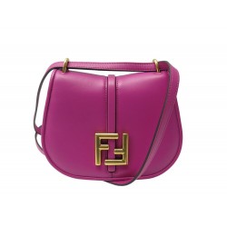 NEUF SAC A MAIN FENDI C'MON MINI 8BS082 BANDOULIERE EN CUIR FUSHIA HANDBAG 1950€